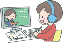 外国人講師によるオンライン英会話　話す → 読む → 聞く → 書く